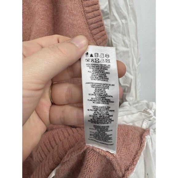 City Chic Contrast Collared Sweater Women Plus Size 18 Pink White College Preppy - Picture 6 of 12